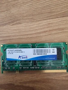 ADATA 1GB 1RX8 PC2-6400S-666-12 LAPTOP MEMORY HYOVF1A0834ZJ - Picture 1 of 1