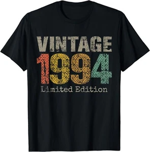 30 Year Old Gifts Vintage 1994 Limited Edition 30th Birthday Gift Unisex T-Shirt - Picture 1 of 3