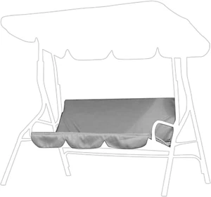 Outdoor Swing 3 Seat Waterproof Pad Swing Seat Cover Garden Courtyard Swing Set - Picture 1 of 9