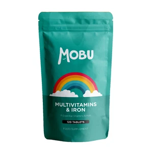 MOBU Daily Multi-Vitamins with Iron | 120 Tablets One a day | 100% RDA Vegan UK - Picture 1 of 6
