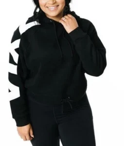 Felpa con cappuccio Zyia Active nera cropped taglia 2XL - Foto 1 di 9