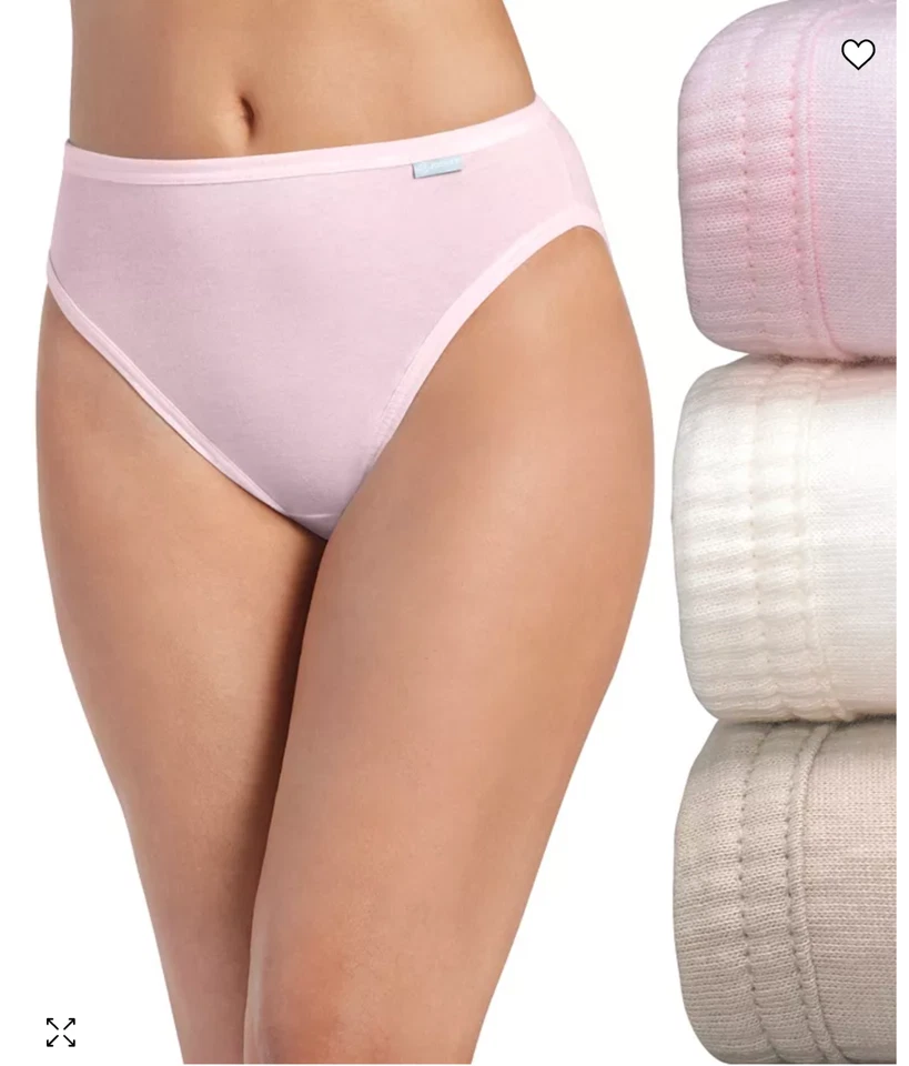 Roupa íntima feminina confortável de algodão jóquei corte francês (rosa/areia/marfim) pacote com 3 - Imagem 1 de 4