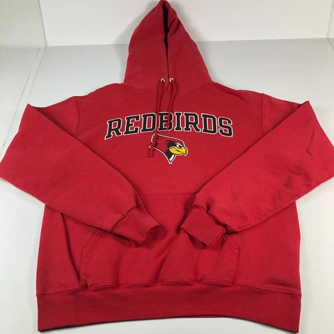 Champion Illinois State Red Birds Eco Fleece Sweatshirt Adult Medium Red Hoodie Cover