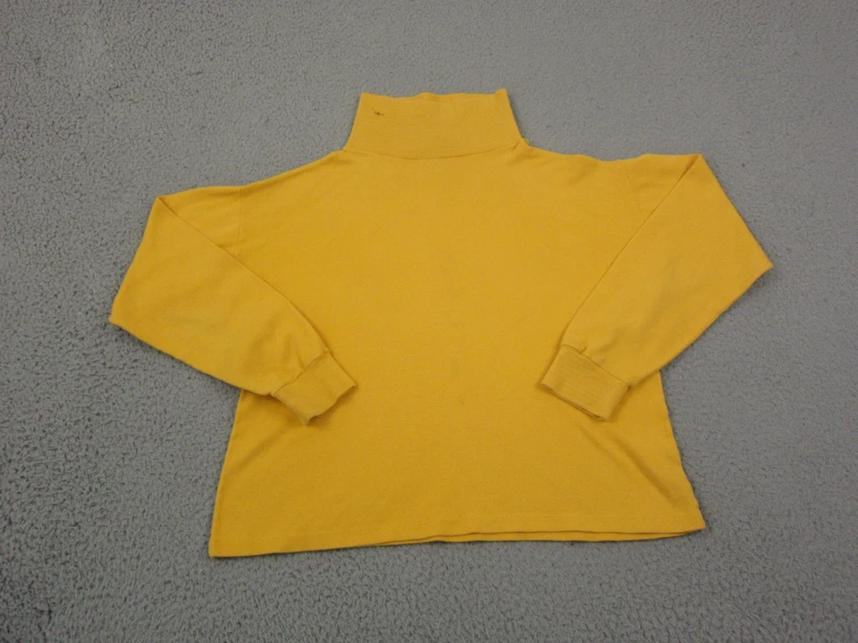 Camisa de cuello alto Cooper & Roe True Vintage para mujer mediana amarilla cuadrada años 60 50 Foto 1 de 4