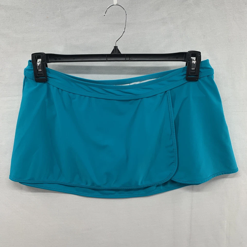 Traje de baño para mujer Jaclyn Smith parte inferior falda corta azul claro elástico talla 14 Foto 1 de 4