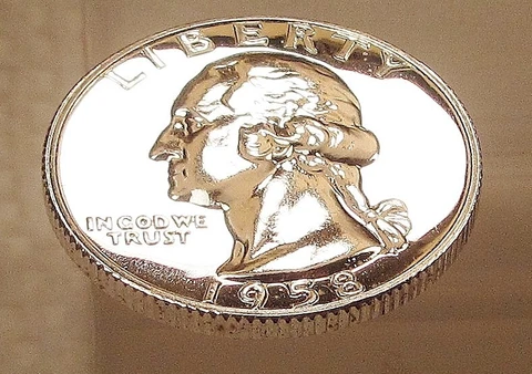 1958  Gem Proof Quarter 90% SILVER EYE CANDY Blazing Mirrored Surfaces #713 ~ 8 Cover