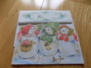 Vintage Mary Hamilton Christmas Snowman Greeting Card Snowmen Hallmark - Picture 1 of 7
