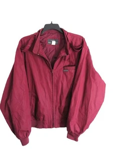 Members Only Vintage Burgundy Cotton Blend Zip Front Jacket Size XX Large - Picture 1 of 7