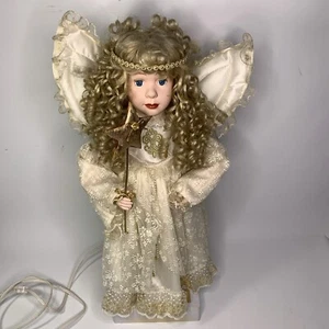 Bambola statuina angelo animata Gabrielle plug-in vintage Babbo Natale Best testata/funzionante - Foto 1 di 19
