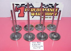 8 Titanium Intake Valves 7 MM- 2.210" Head 5.550" .210" Tip Long 18° - Picture 1 of 10