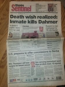 1994 Jeffrey Dahmer Serienmörder Vergewaltigungsmord - Milwaukee WI - November Zeitung