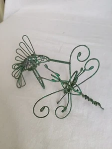 Hummingbird Dragonfly Napkin Ring Metal Wire Fairy Garden Bendable Set 8 Plant - Picture 1 of 6