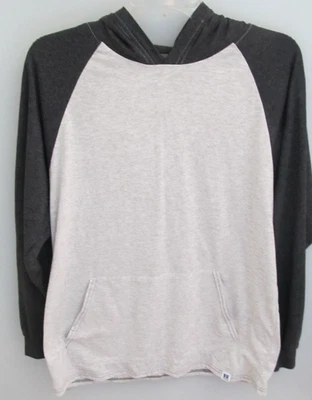 Camisa con Capucha Russell Entrenamiento Atlético Para Hombre Talla M Gris Oscuro/Claro Manga Larga Foto 1 de 4