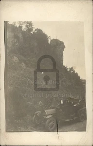 RPPC Comtpon,IL Cancel , Antique Car on Road Illinois Real Photo Postcard - Picture 1 of 5