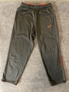 Georgia Bulldogs Athletic Pants Nike Therma Fit Mens Medium Gray Drawstring Logo - Picture 1 of 18