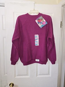 Vintage 90s Hanes Her Way Sweatshirt Blank Womens L Crewneck Deadstock USA NWT - Picture 1 of 7