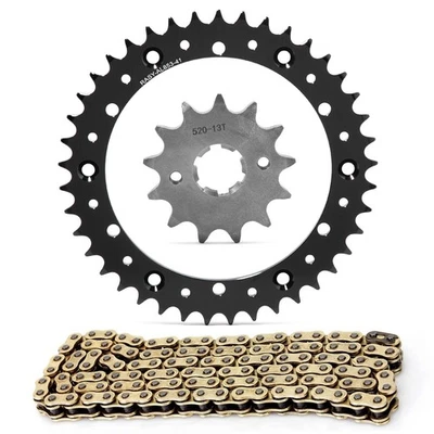 Kit de cadena de piñón de paso 13T 41T 520 para Yamaha YZ465 490 YFZ350 Banshee negro Foto 1 de 4