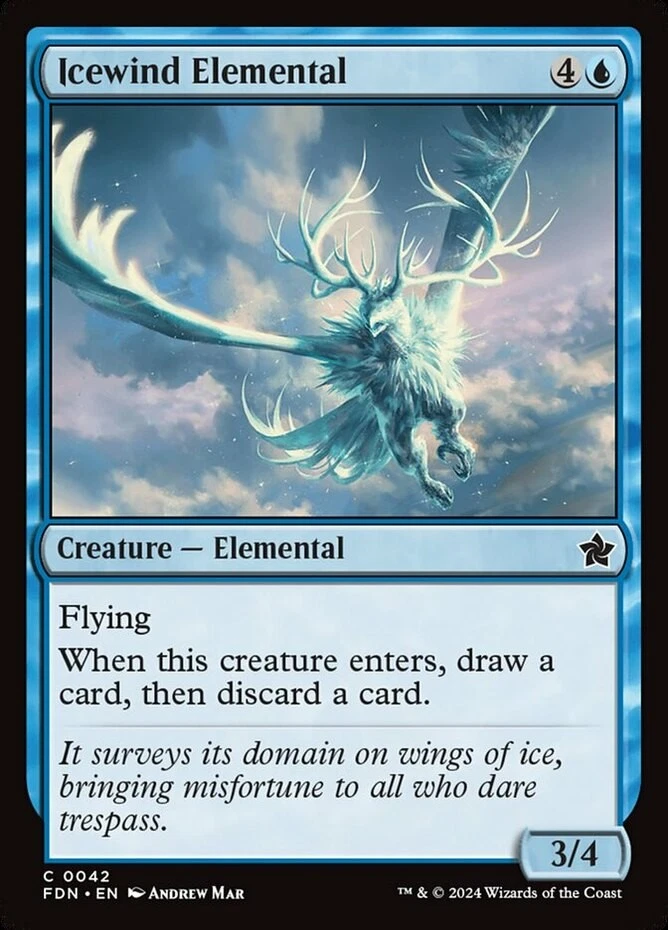 x1 Icewind Elemental - Foundations - NM - MTG - Image 1 of 1