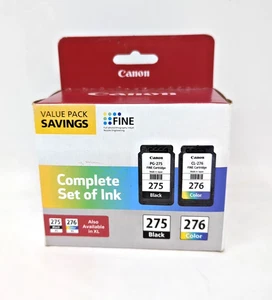 Canon  PG-275 / CL-276 Genuine Ink Value Pack 2 Cartridges brand new sealed - Picture 1 of 3
