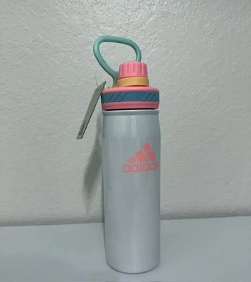 Botella de agua de doble pared Adidas 600 ml/20 fl oz acero inoxidable 24 horas frío nueva con etiquetas Foto 1 de 4
