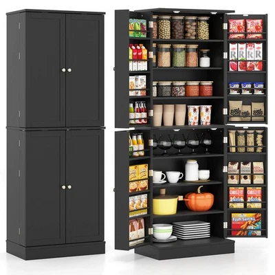 65-inch Kitchen Pantry Cabinet w/ 16 Door Shelves & 6 Adjustable Shelves - Image 1 of 4