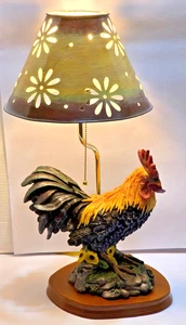 HAHN LAMPE/AKZENT METALL/HOLZSOCKEL/TRSIN HAHN 20" HOCH - Bild 1 von 13