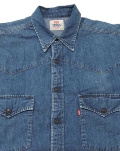 Levi's Herren Jeans Hemd Größe L Regular Fit Western Style N709 - Picture 1 of 2