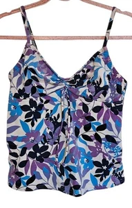 Lands End Womens Tankini Top Floral Size 10 - Picture 1 of 3