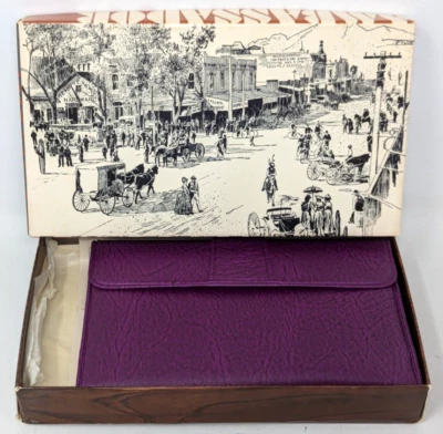 Nueva billetera organizadora de bolsillo de vinilo púrpura heredera embajadora vintage  Foto 1 de 4