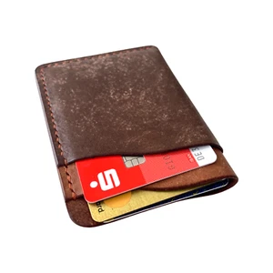Leder ID Kartenetui Portemonnaie Geldbörse wallet Kartenhalter Super Slim Etui - Picture 1 of 11
