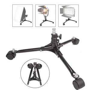 Photo Light Stand 20cm Foldable Portable Mini Tripod Dolly 3 Wheels Video UK  - Picture 1 of 12