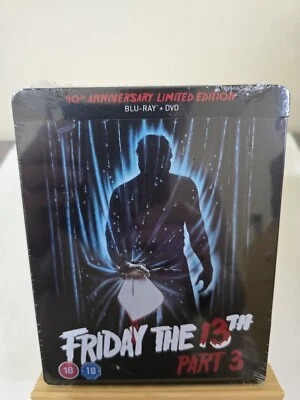 FRIDAY  THE  13TH  PART  3  BLU-RAY  4OTH  ANNIVERSARY  STEELBOOK,  BRAND  NEW  - Image 1 of 4