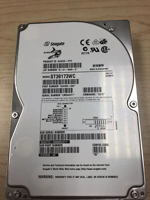 1pc Seagate ST39173WC 9.1G 7200RPM 80PIN SCSI 3.5 inch  hard disk #SS - Image 1 of 4
