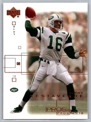 # 62 Vinny Testaverde New York Jets 2001 Upper Deck Pros & Prospects - Image 1 of 2