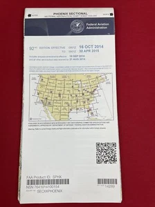 Mapa aeronáutico Phoenix Sectional 2014 carta aérea, 92ª edición - Imagen 1 de 5