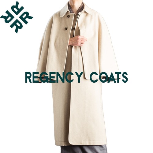 OFF WHITE Nuovo mantello Inverness lana bianco sporco cappotto stile vittoriano edoardiano fatto a mano