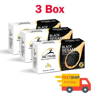 3X ACTIVIS Aceite de Sésamo Negro más Vitamina E Suplemento Dietético - Imagen 1 de 7