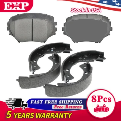 Kit de pastillas de freno y zapatas de estacionamiento delanteras traseras de cerámica para Toyota RAV4 2003 2004 2005 Foto 1 de 4