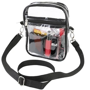 Clear Crossbody Bag Stadium Approved Clear Purse Bag for Concerts Sports Events - Picture 1 of 11