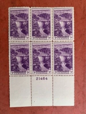 US 3 cents Boulder Dam Scott 774 block of six plate #21464 superb mnh - Image 1 of 2
