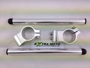 Kit semimanubri racing 43mm SENZA ASTE SOLO COLLARI CNC ALLUMINIO colore neutro - Foto 1 di 1