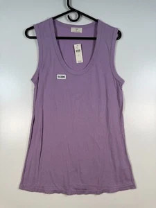 BNWT Anthropologie T.LA Womens Scoop Neck Tank Top Purple Sz Large 16x28.5 - Picture 1 of 9