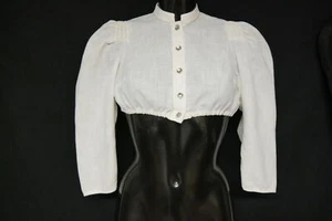 Gr.38 Dirndlbluse creme Bluse für Dirndl Baumwollmischung schlicht B10899 - Bild 1 von 4