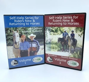 Self-Help Series for Riders New & Returning to Horses Vol 1 & 2 DVD Bob Jeffreys - Imagen 1 de 2