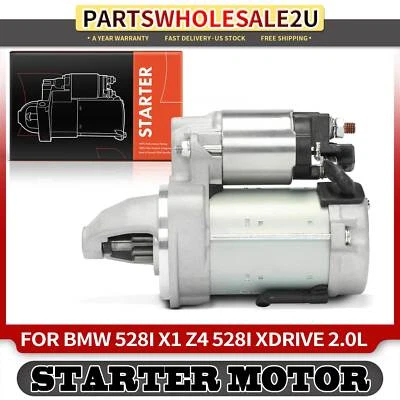 Starter Motor for BMW 528i X1 Z4 528i xDrive L4 2.0L 1.3kW 12V CW 9-Tooth Pinion - Изображение 1 из 4