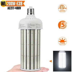 480V 200W LED Corn Light Bulb Replace 1000W MH/HPS Warehouse High Bay Fixtures - Picture 1 of 12