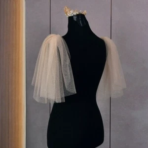 Bridal Wedding Shinning Shawl Sheer Wrap Wedding Shawl Shrug with Gilding Design - Bild 1 von 10