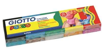 Plastilina PONGO GIOTTO panetti pasta modellabile 500 gr in 10 colori assortiti - Immagine 1 di 2