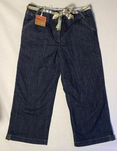 NWT Lands End Womens Premium Denim Original Fit Modern Waist Crop Size 8 - Picture 1 of 10