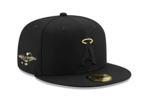 Los Angeles Angels Black Metallic Gold 2002 World Series SP 59Fifty Fitted - Picture 1 of 5